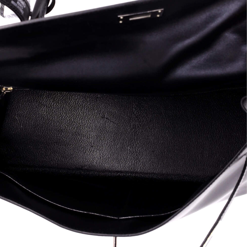 Hermes Kelly 35 Black Box Calf with Palladium Hardware - Picture 6 of 8